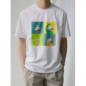  Tricou colaj de cal nebun